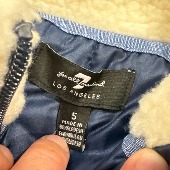 7FAM fuzzy zip up sweater size 5 - Picture 2 of 4